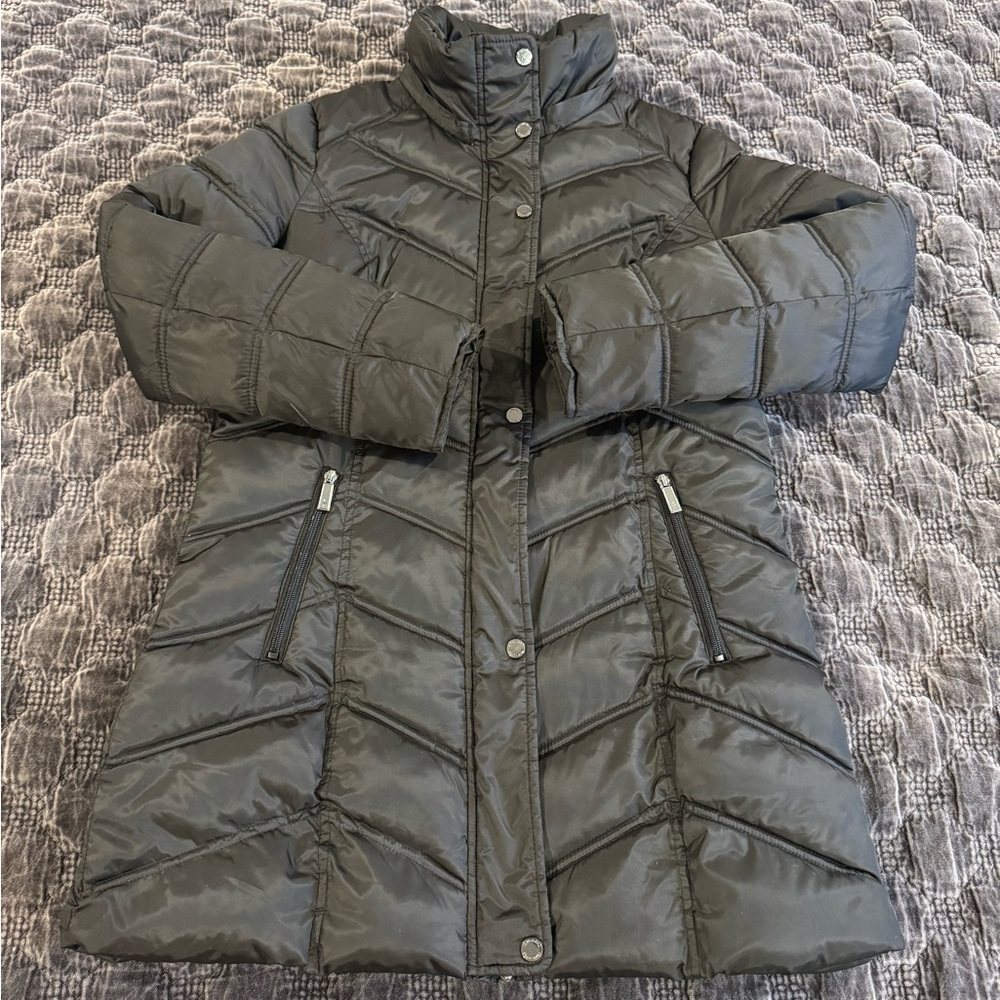 Kenneth Cole New York Women’s Long Puffer Coat Black Sz Medium